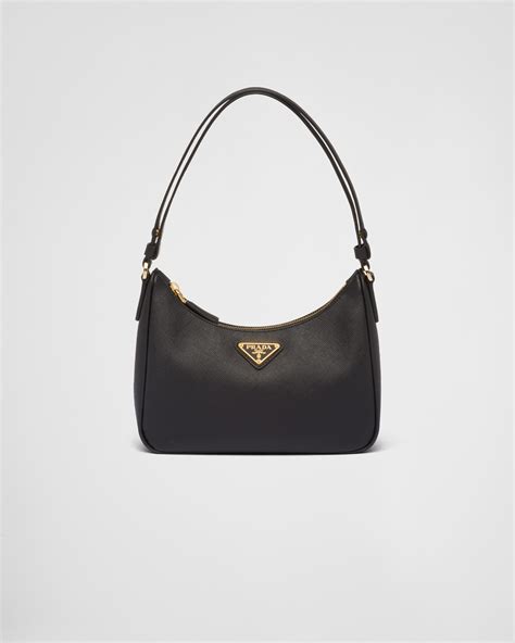 prada bag small black|small black Prada shoulder bag.